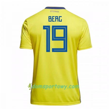 Koszulka Szwecja Berg 19 Domowe Koszulki Piłkarskie Mistrzostwa Świata 2018